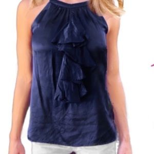 Lilly Pulitzer Navy Blue Silk Tank Top